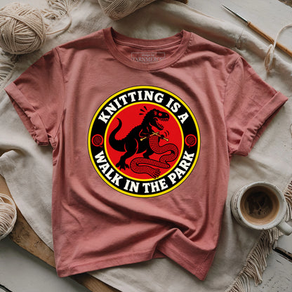 Knitting Is A Walk In The Park T-shirt