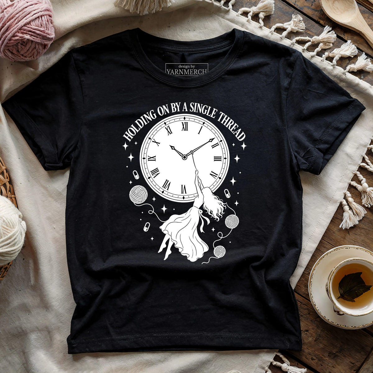 Holding On By A Single Thread T-shirt