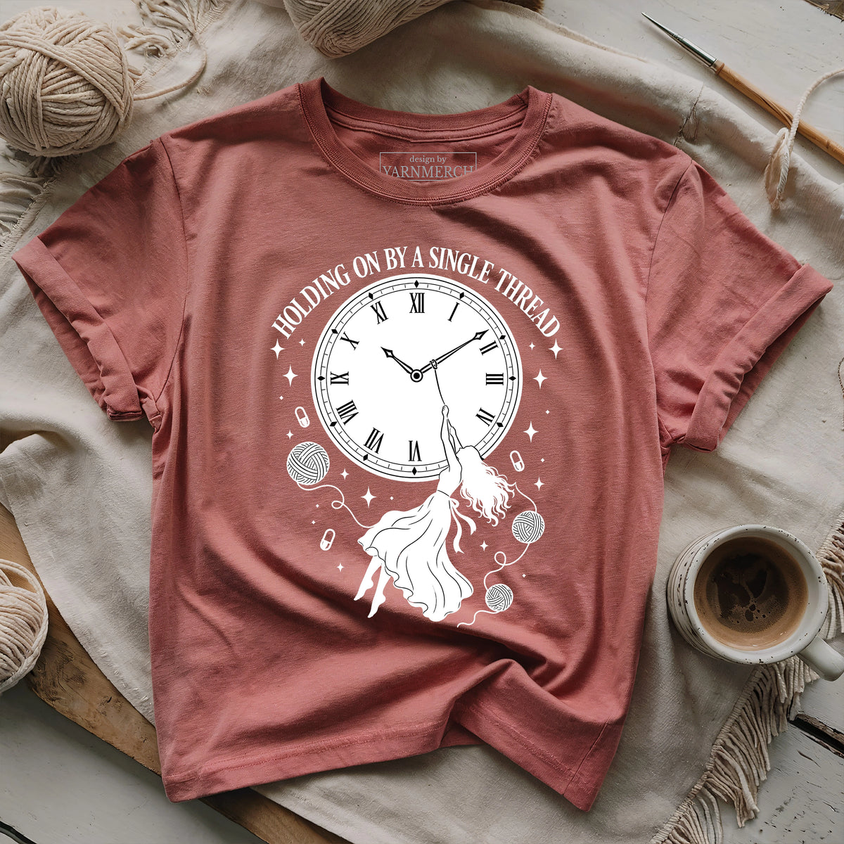 Holding On By A Single Thread T-shirt