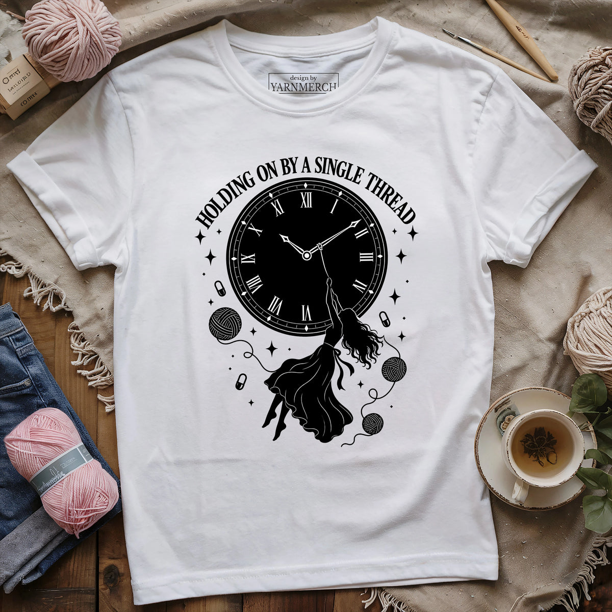 Holding On By A Single Thread T-shirt