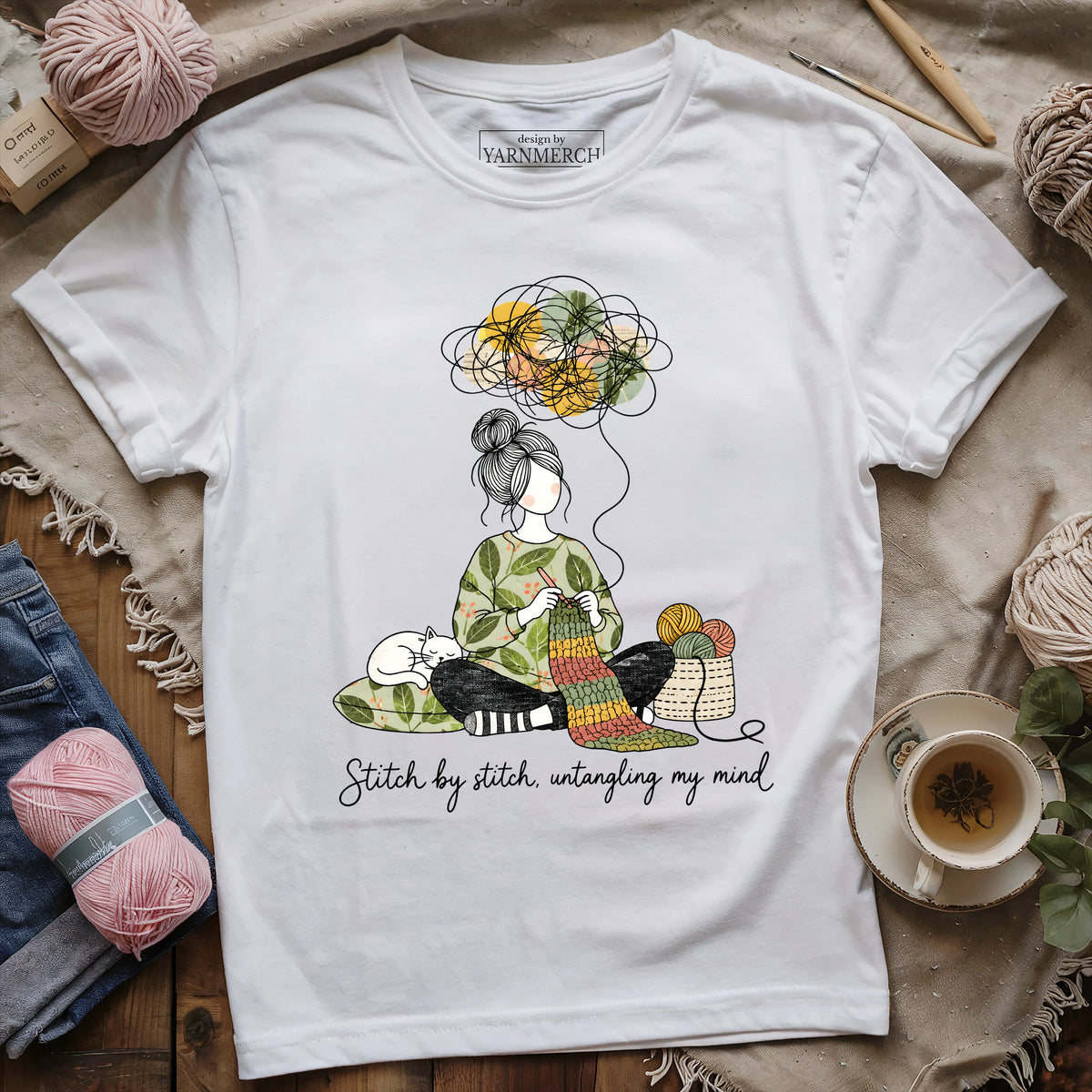 Stitch By Stitch, Untangling My Mind T-shirt