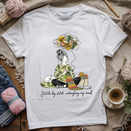 Stitch By Stitch, Untangling My Mind T-shirt