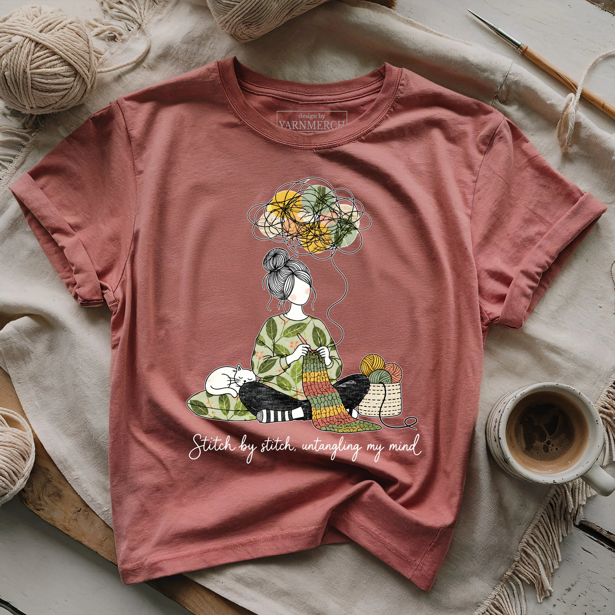 Stitch By Stitch, Untangling My Mind T-shirt