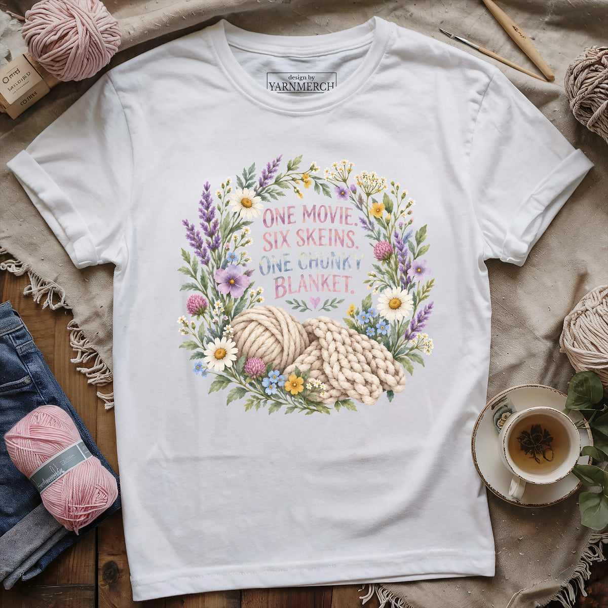 One Movie. Six Skeins. One Chunky Blanket T-shirt