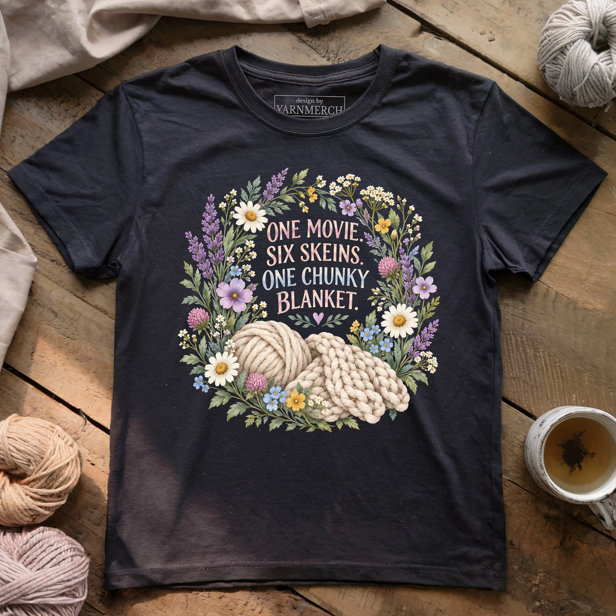 One Movie. Six Skeins. One Chunky Blanket T-shirt