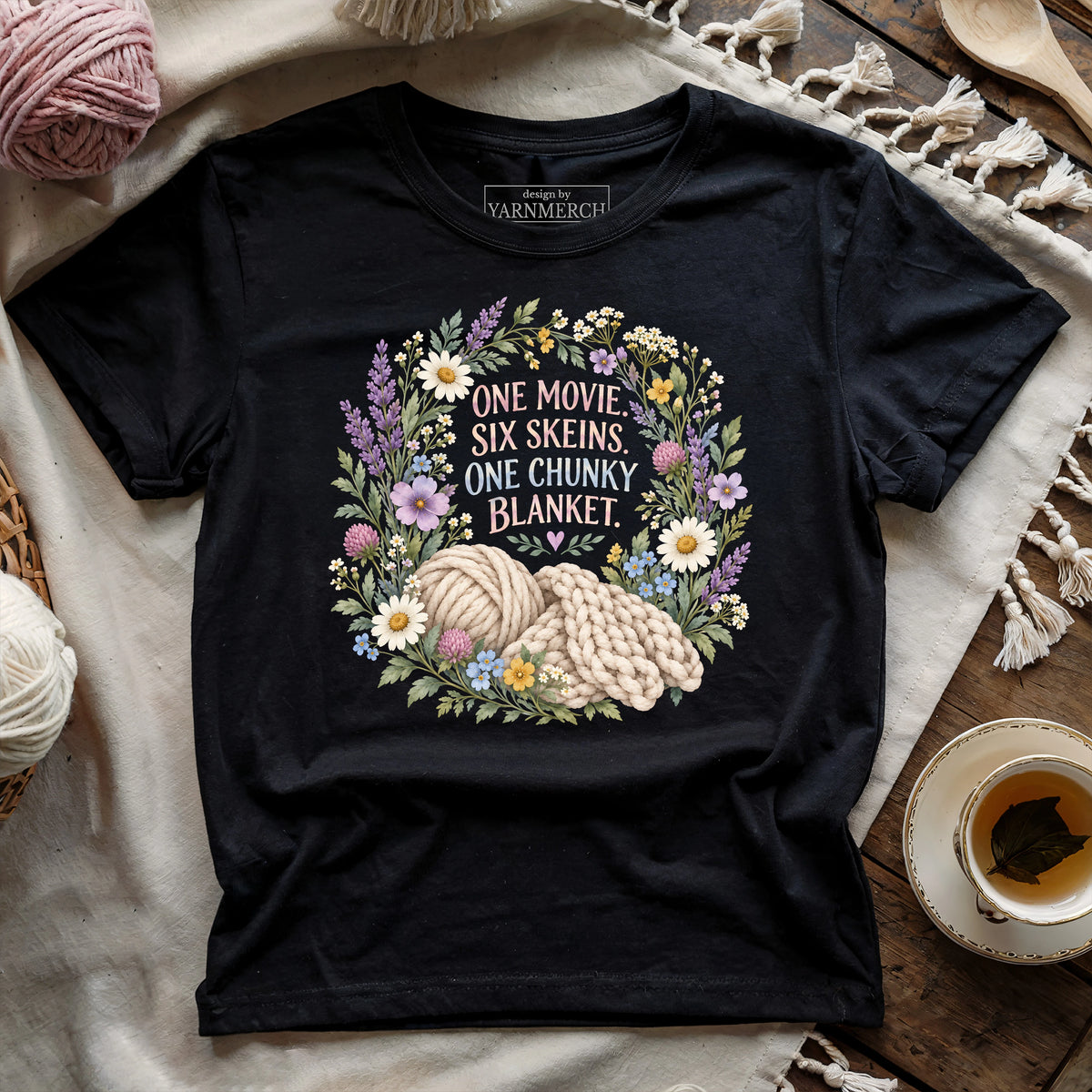 One Movie. Six Skeins. One Chunky Blanket T-shirt