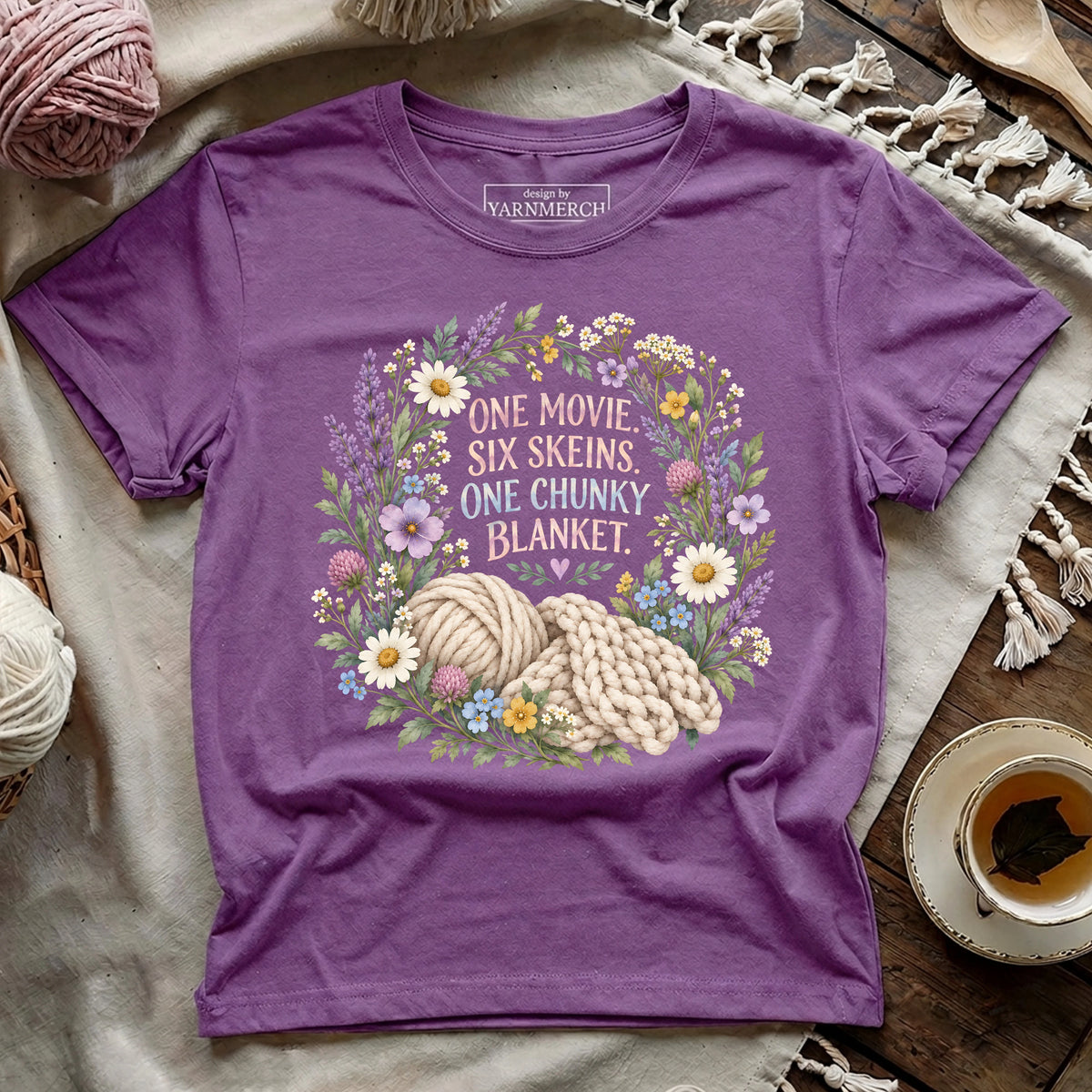 One Movie. Six Skeins. One Chunky Blanket T-shirt