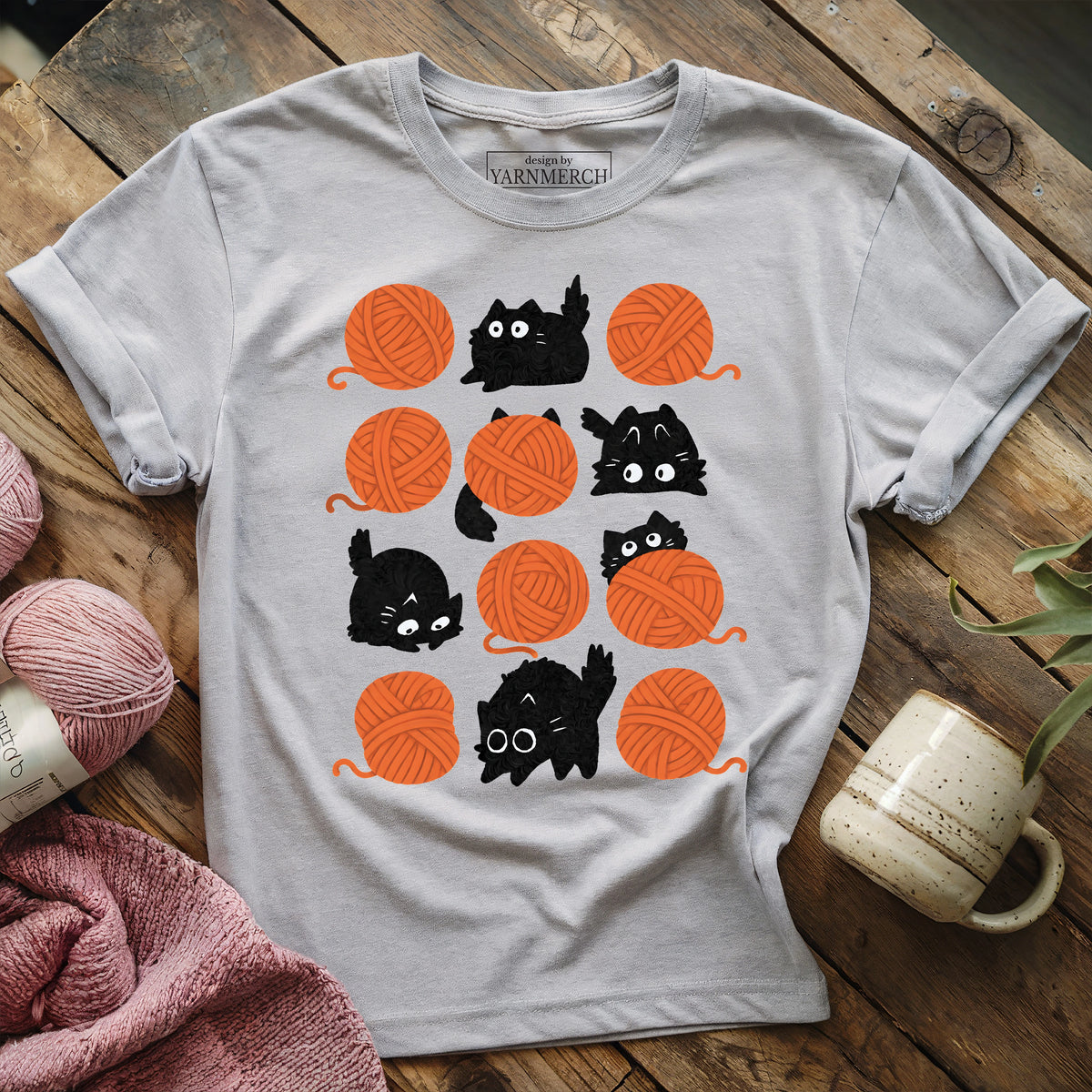 Black Cats & Yarn T-shirt