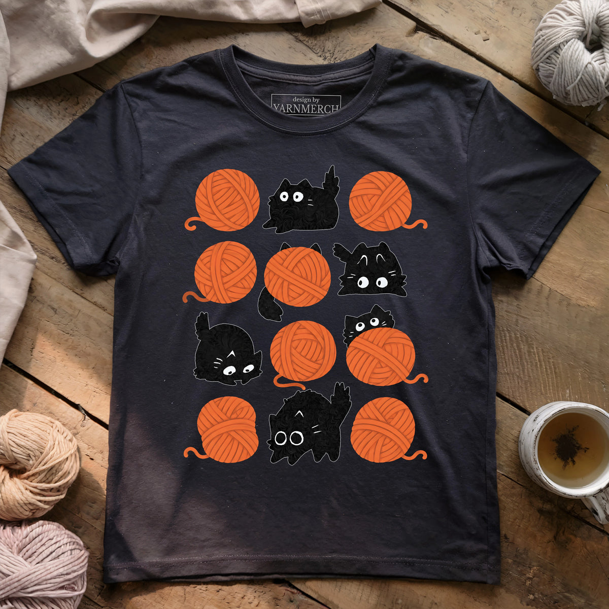 Black Cats & Yarn T-shirt