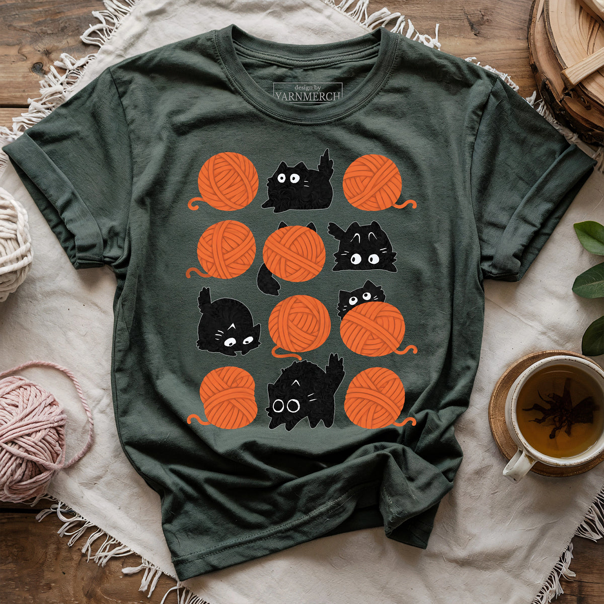 Black Cats & Yarn T-shirt