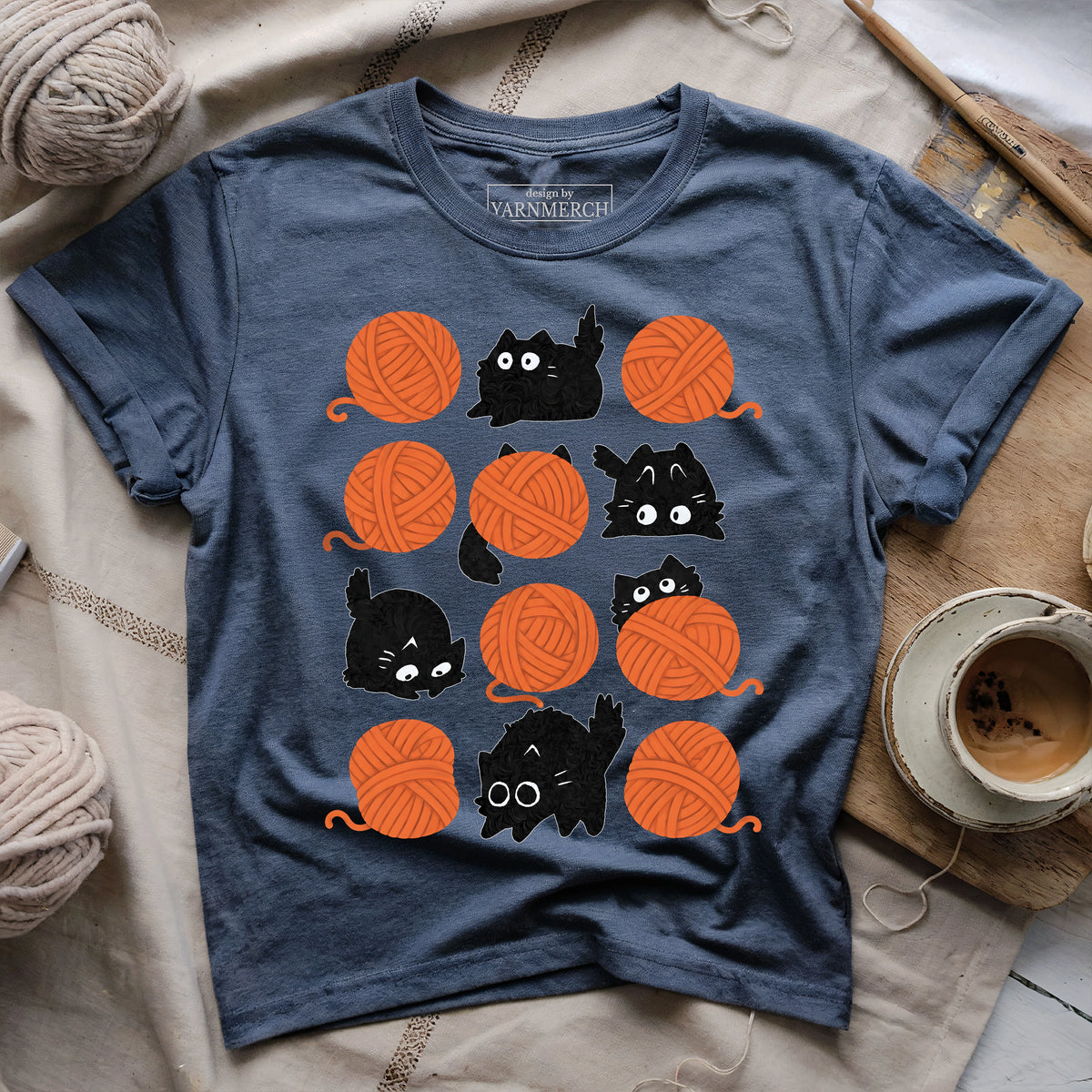 Black Cats & Yarn T-shirt