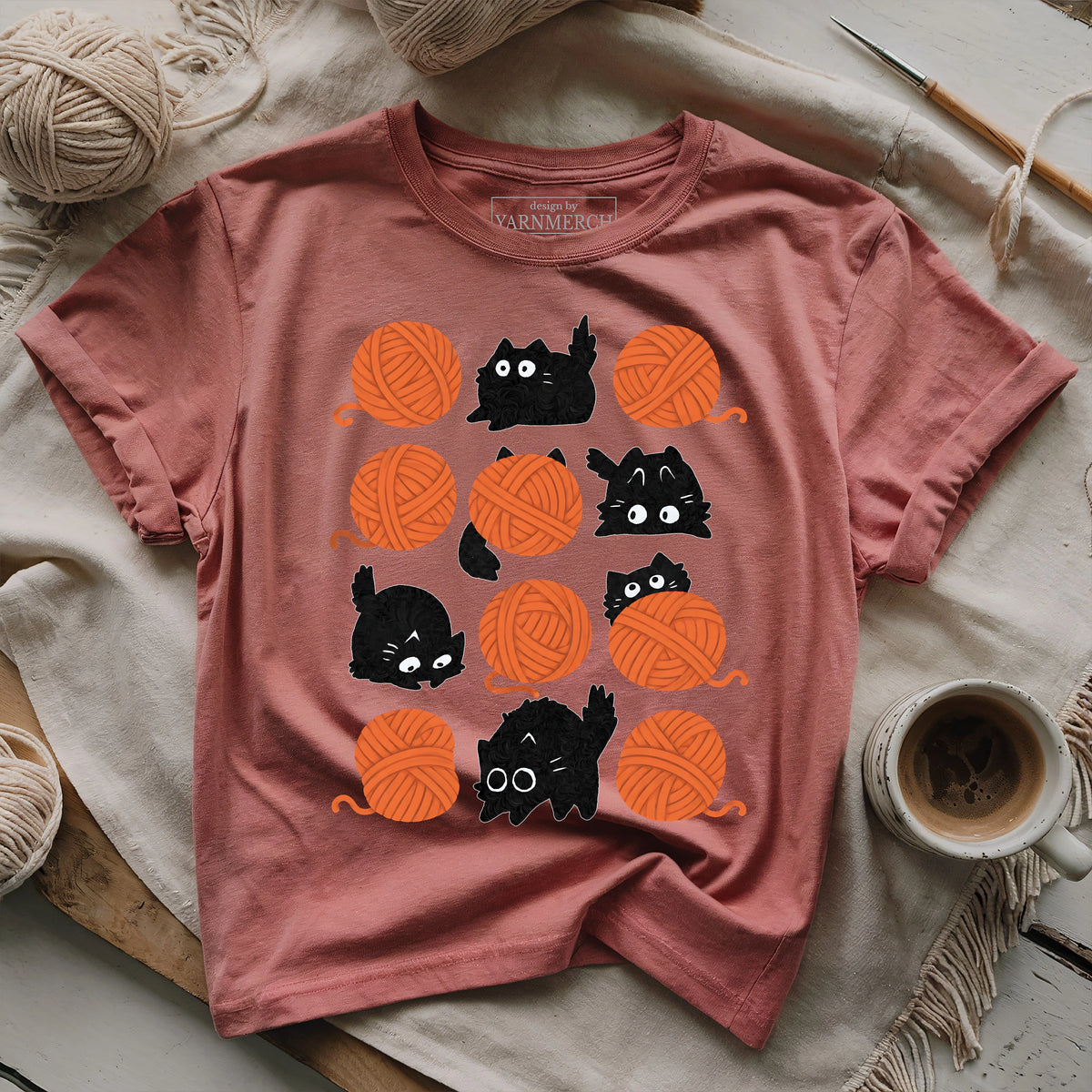 Black Cats & Yarn T-shirt