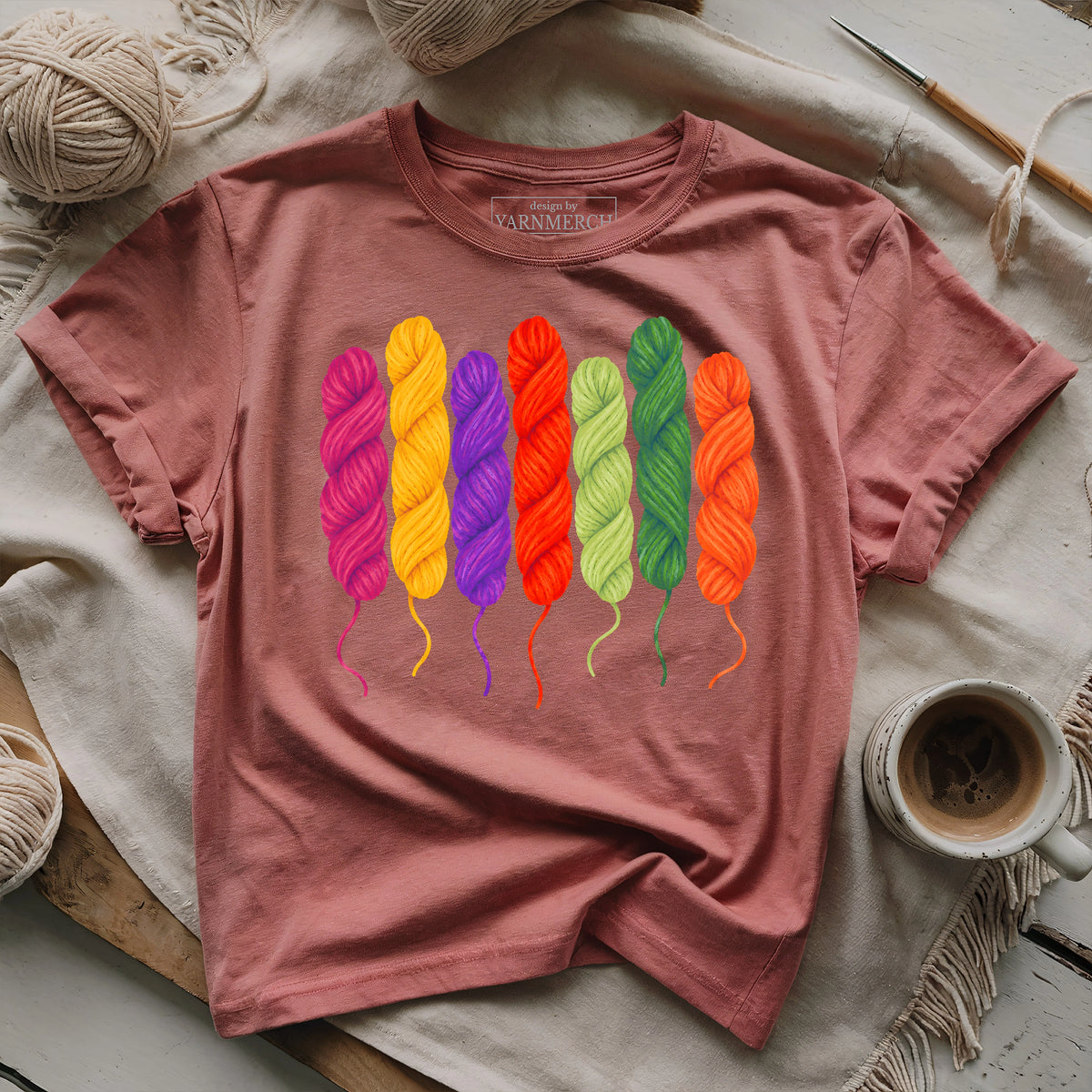 Rainbow Yarn Stash T-shirt