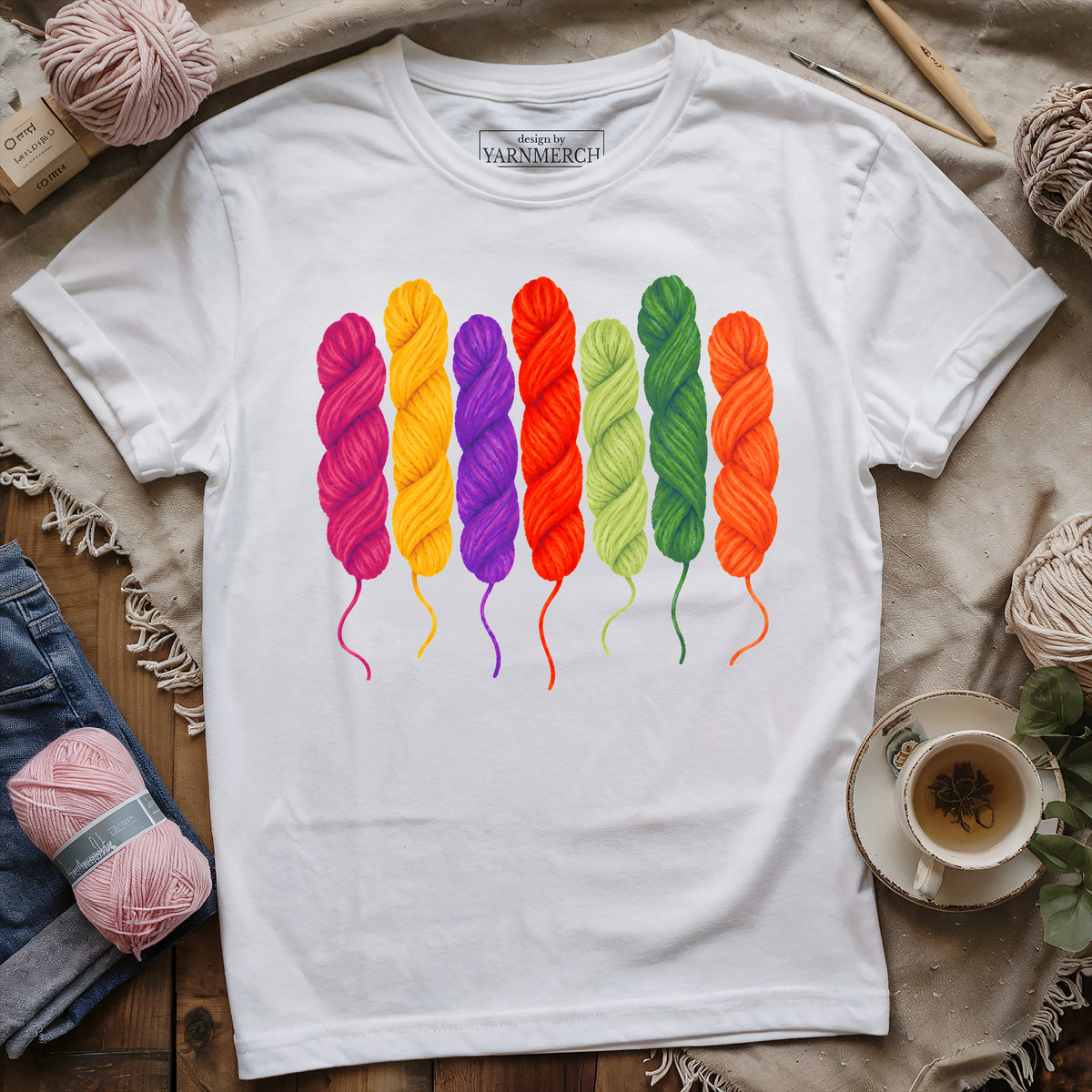 Rainbow Yarn Stash T-shirt