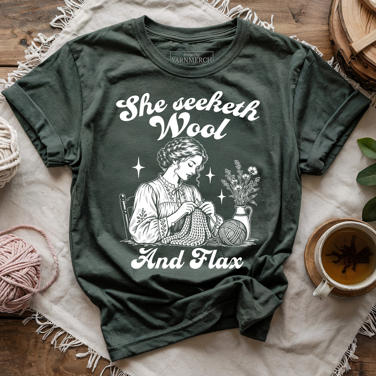She Seeketh Wool And Flax T-shirt
