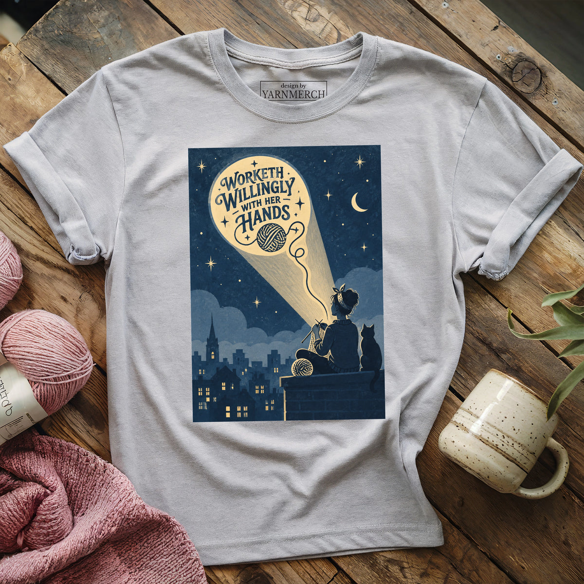 Worketh Willingly With Her Hands T-shirt