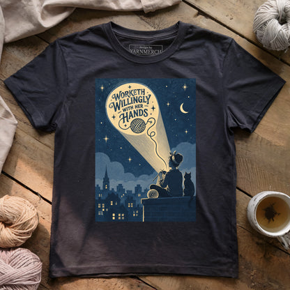 Worketh Willingly With Her Hands T-shirt