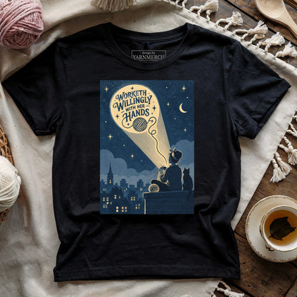 Worketh Willingly With Her Hands T-shirt