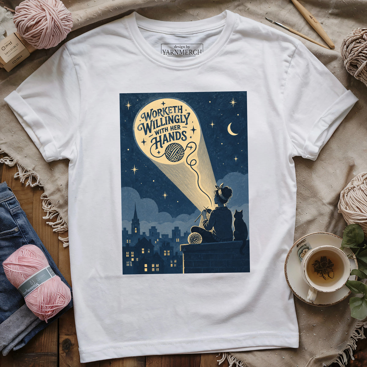Worketh Willingly With Her Hands T-shirt