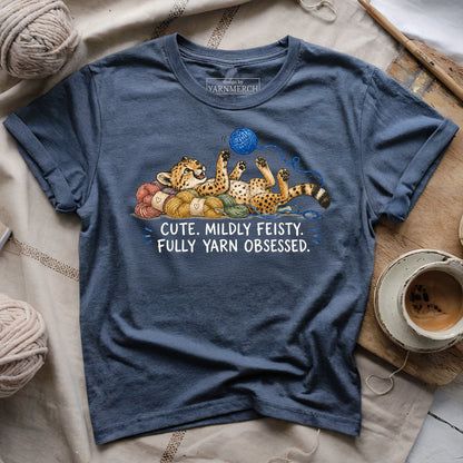 Feisty & Yarn Obsessed Cheetah T-shirt