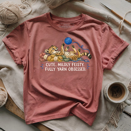 Feisty & Yarn Obsessed Cheetah T-shirt
