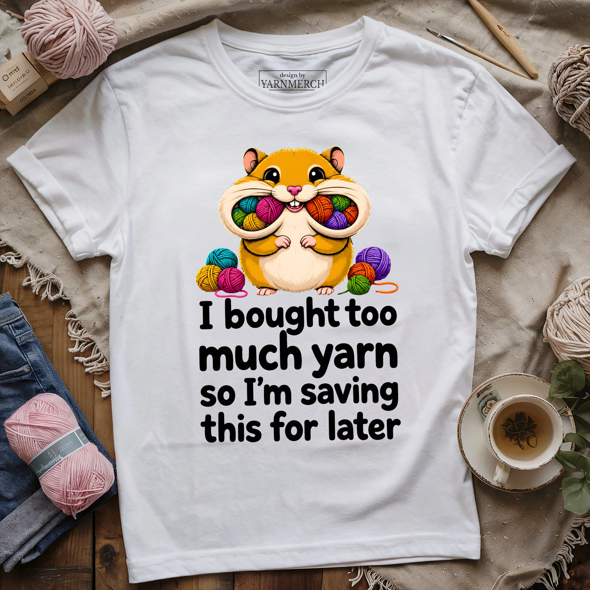 Yarn Stash Hamster T-shirt