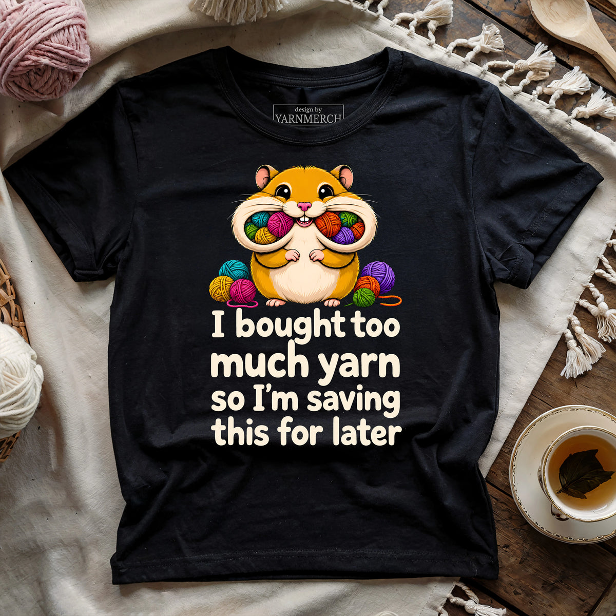 Yarn Stash Hamster T-shirt