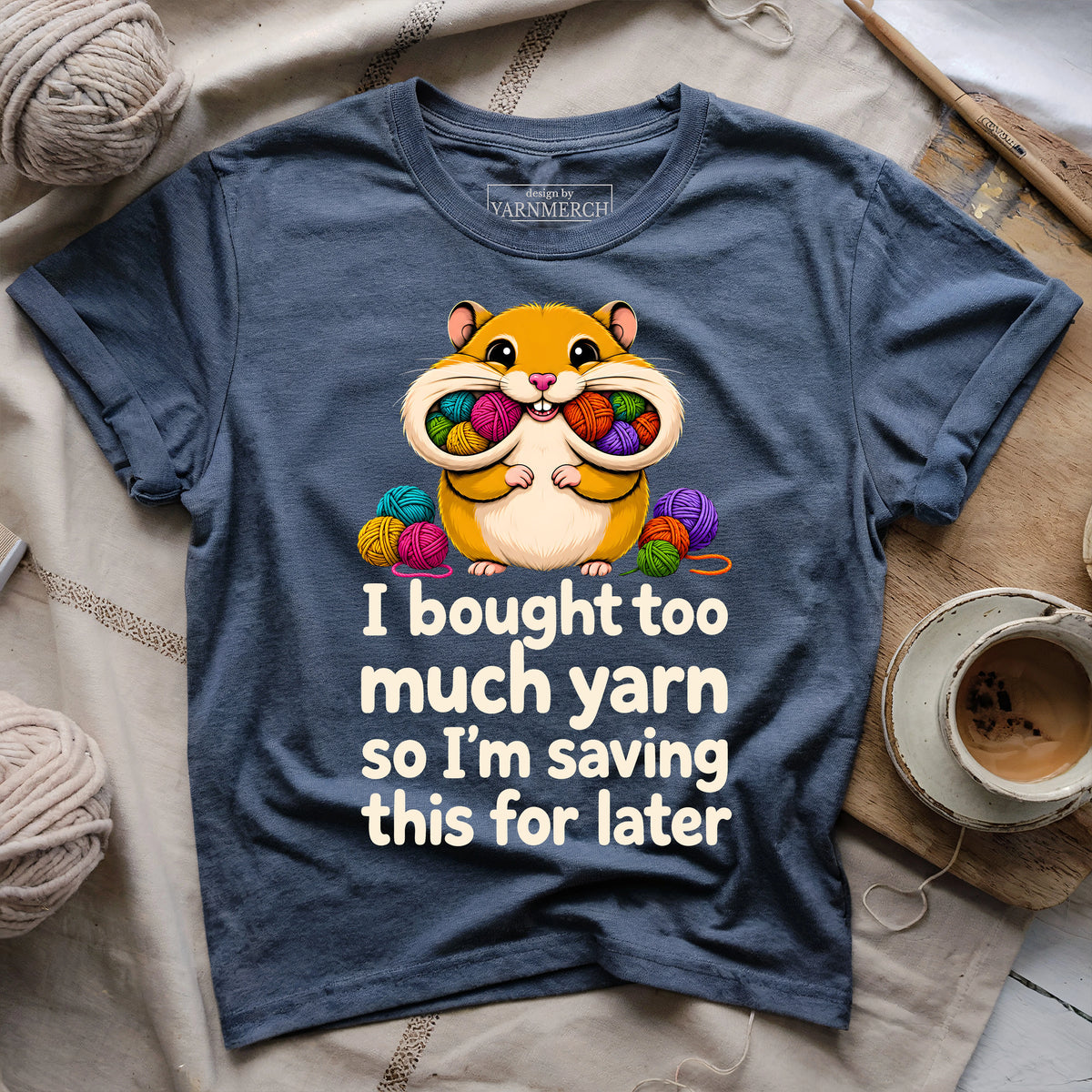 Yarn Stash Hamster T-shirt
