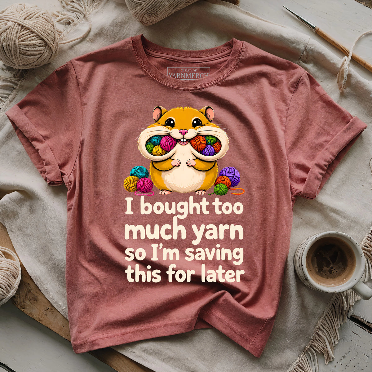 Yarn Stash Hamster T-shirt