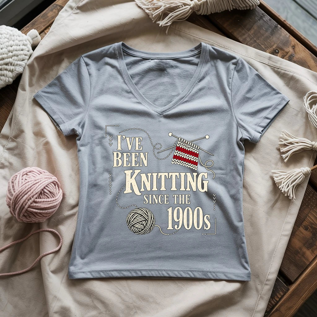 Knitting Since the 1900s Lady V-neck