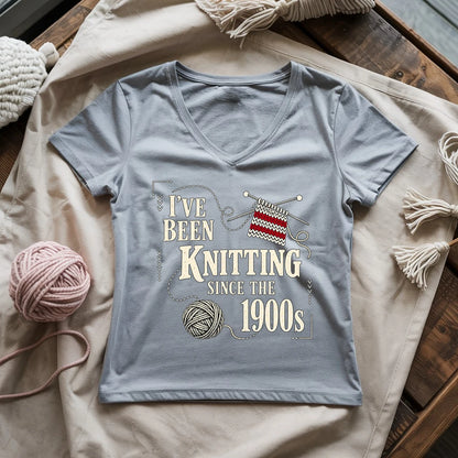 Knitting Since the 1900s Lady V-neck