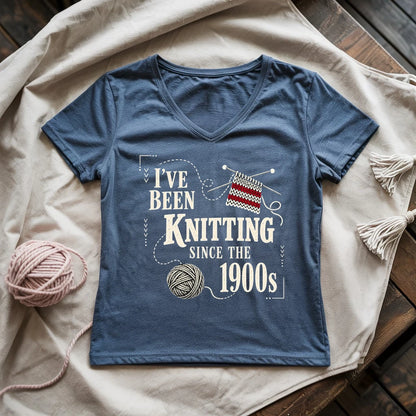 Knitting Since the 1900s Lady V-neck
