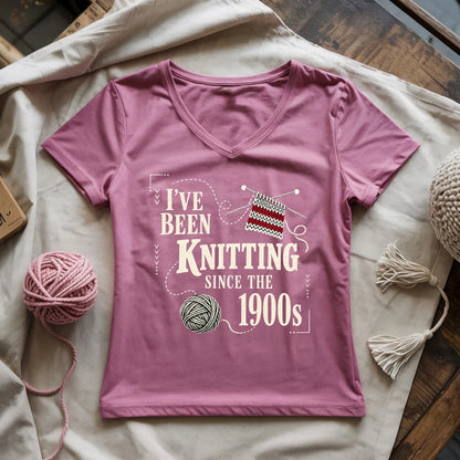 Knitting Since the 1900s Lady V-neck
