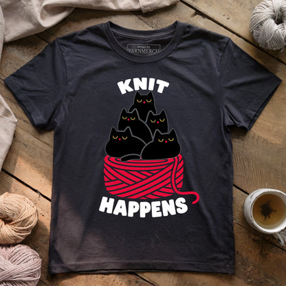 The "Knit Happens" Cat Pile T-shirt