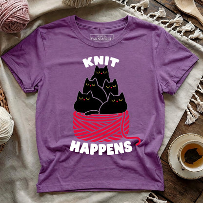 The "Knit Happens" Cat Pile T-shirt