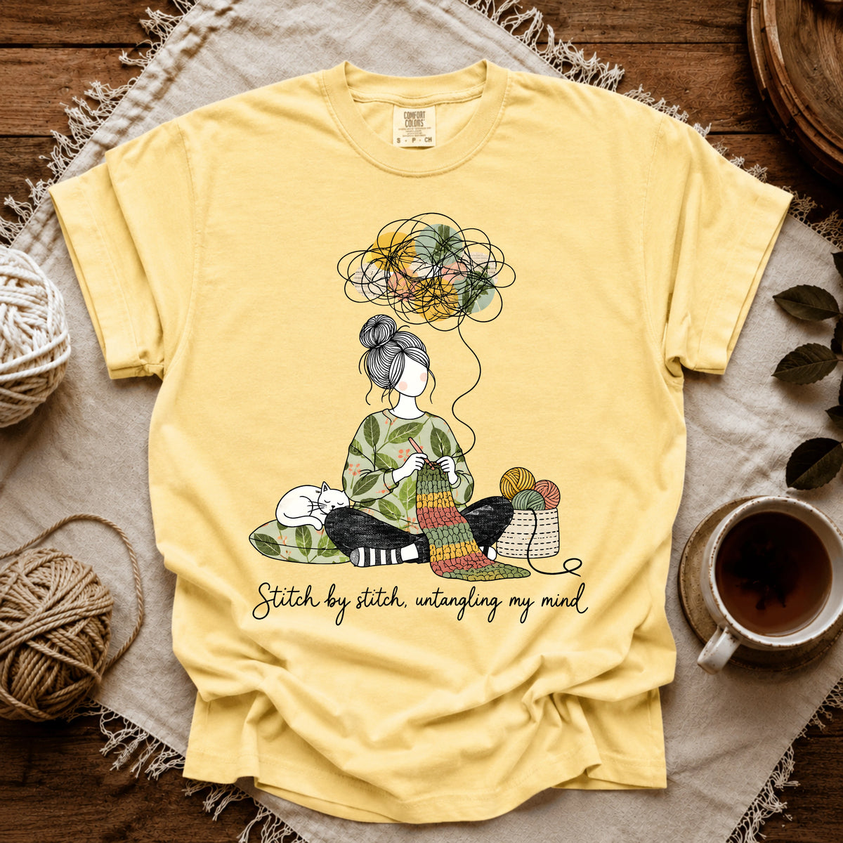 Comfort Colors Stitch By Stitch, Untangling My Mind T-shirt
