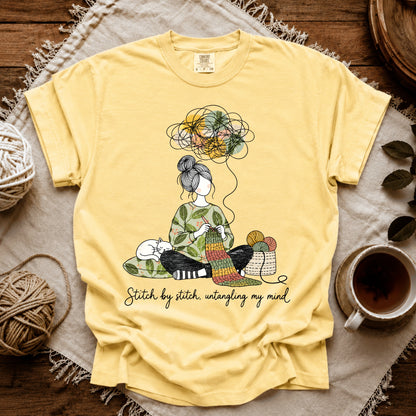 Comfort Colors Stitch By Stitch, Untangling My Mind T-shirt
