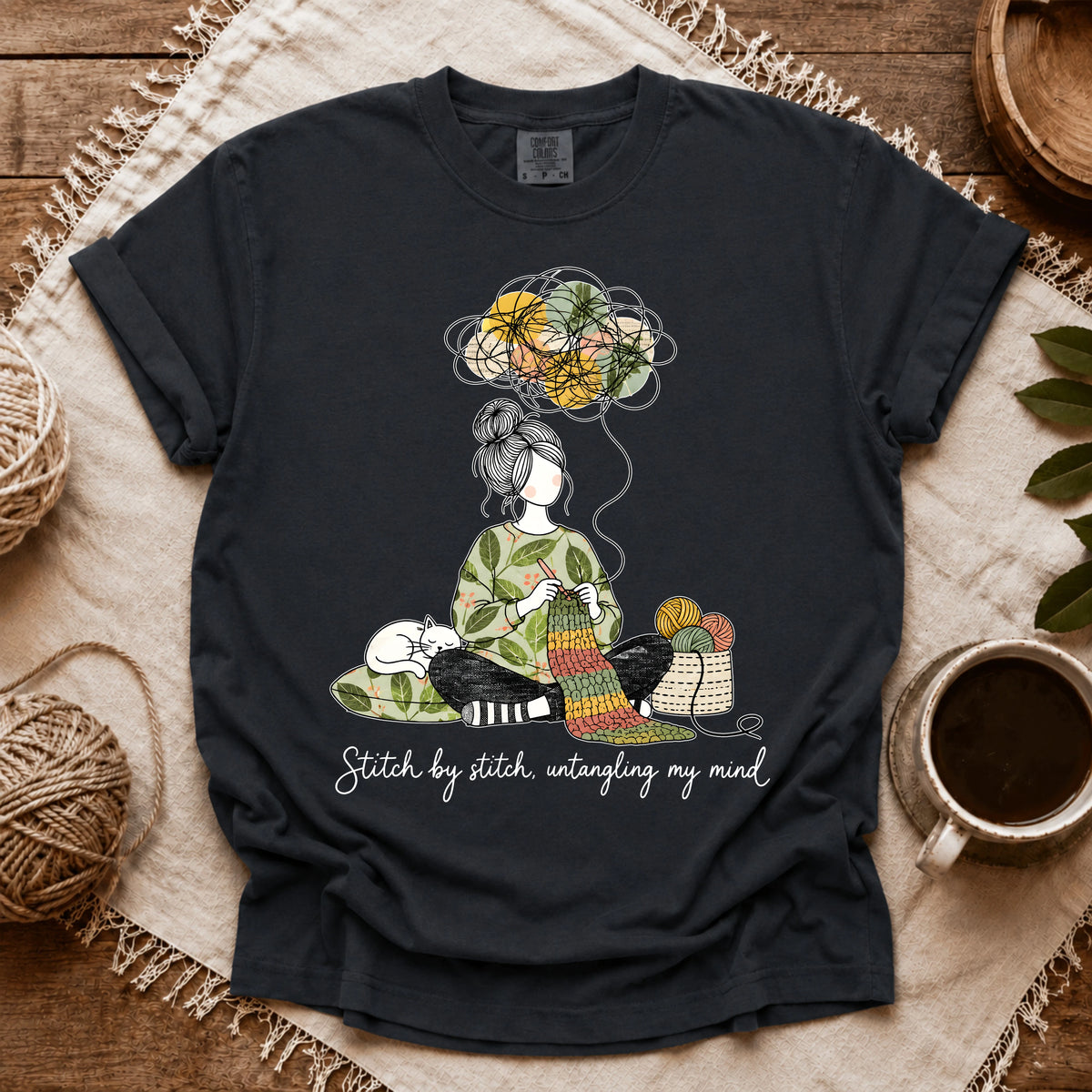 Comfort Colors Stitch By Stitch, Untangling My Mind T-shirt