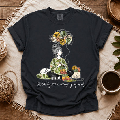 Comfort Colors Stitch By Stitch, Untangling My Mind T-shirt