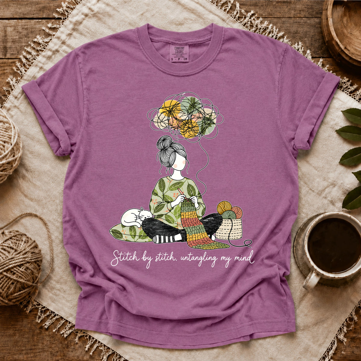 Comfort Colors Stitch By Stitch, Untangling My Mind T-shirt