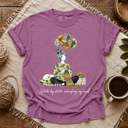 Comfort Colors Stitch By Stitch, Untangling My Mind T-shirt