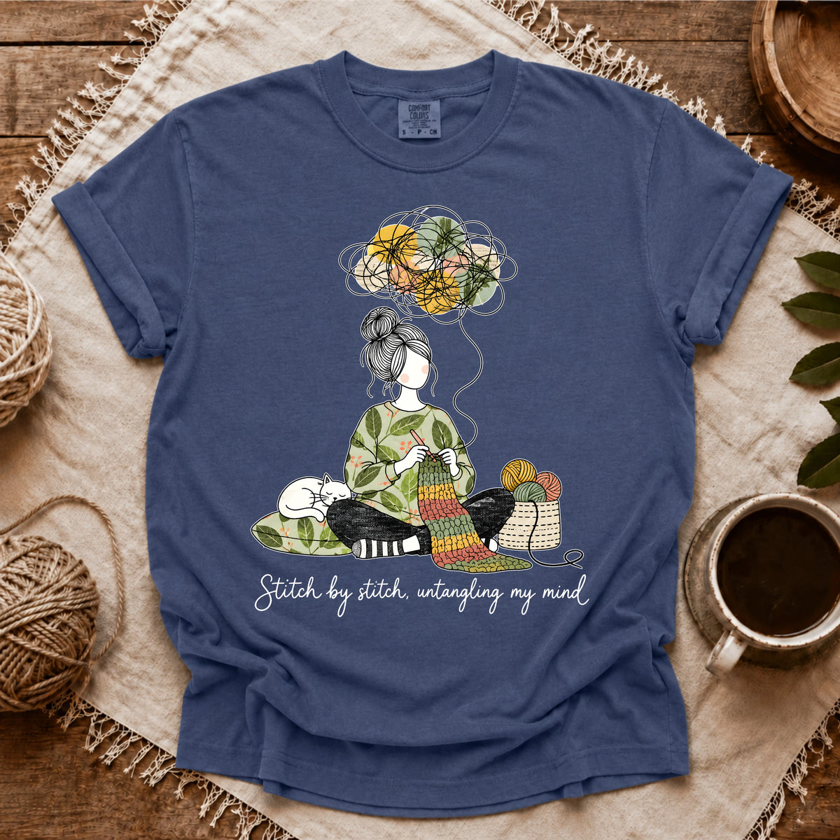 Comfort Colors Stitch By Stitch, Untangling My Mind T-shirt