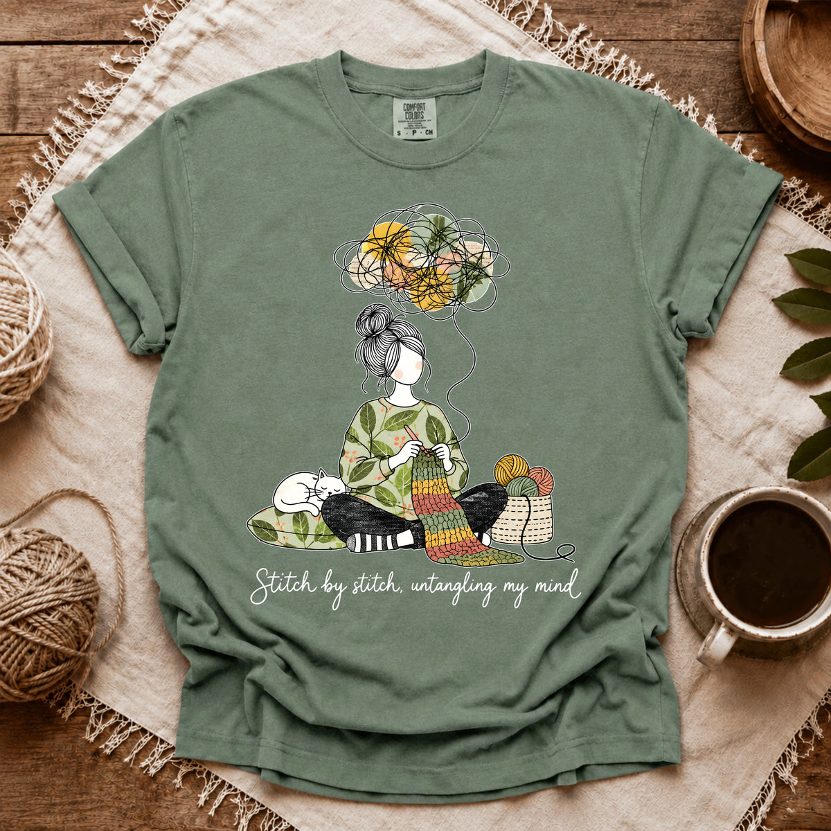 Comfort Colors Stitch By Stitch, Untangling My Mind T-shirt