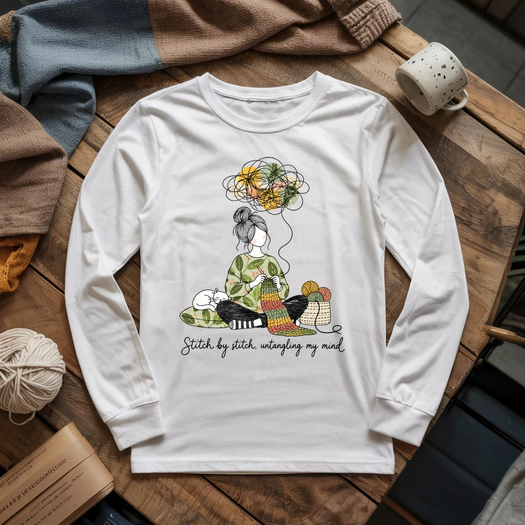 Stitch By Stitch, Untangling My Mind Long Sleeve T-shirt