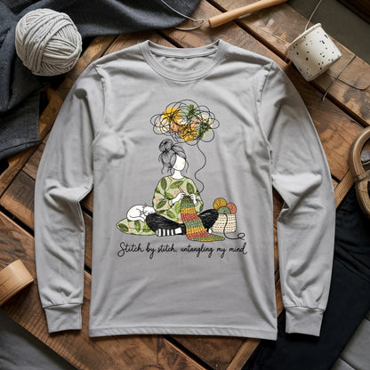 Stitch By Stitch, Untangling My Mind Long Sleeve T-shirt