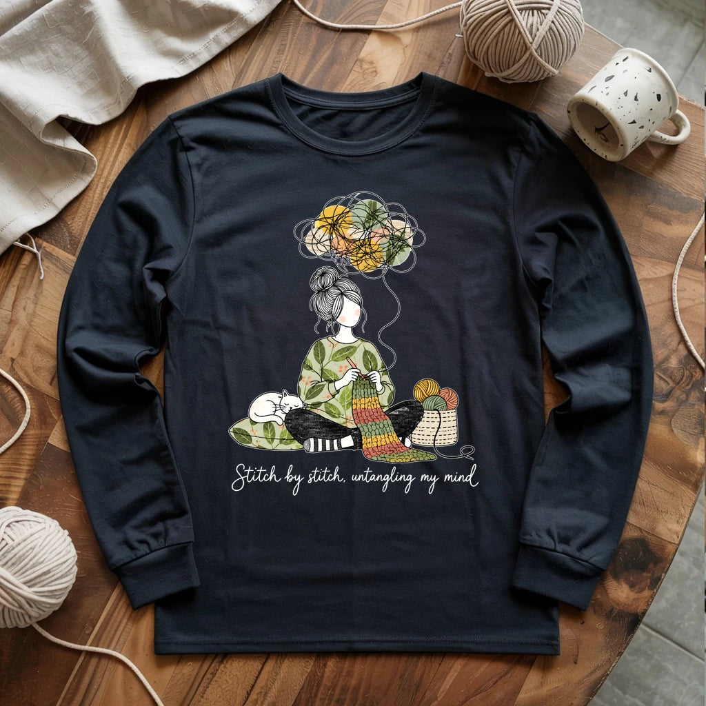 Stitch By Stitch, Untangling My Mind Long Sleeve T-shirt