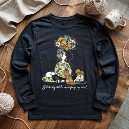 Stitch By Stitch, Untangling My Mind Long Sleeve T-shirt