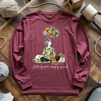 Stitch By Stitch, Untangling My Mind Long Sleeve T-shirt