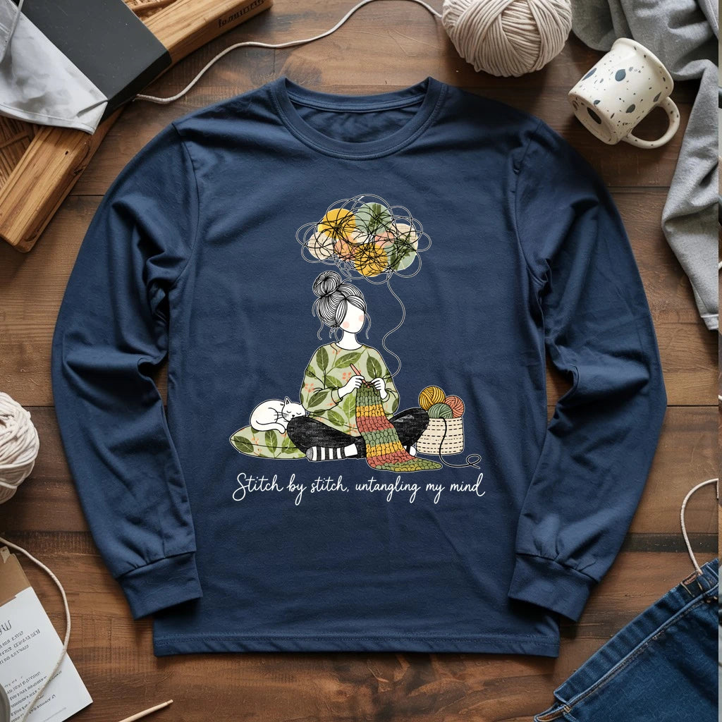 Stitch By Stitch, Untangling My Mind Long Sleeve T-shirt