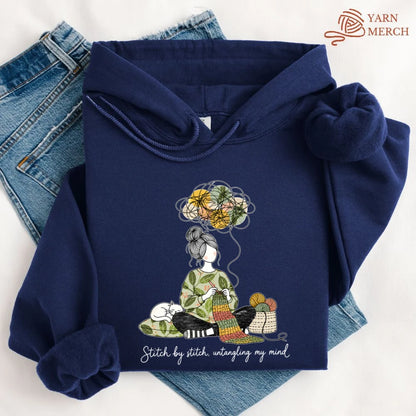 Stitch By Stitch, Untangling My Mind Hoodie